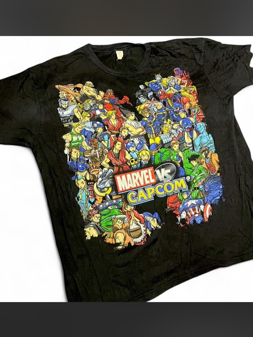 Vintage Promo Marvel vs Capcom Black Short Sleeve Graphic Tee - Picture 3 of 7